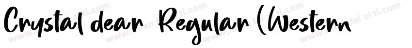 Crystal dear  Regular (Western)字体转换